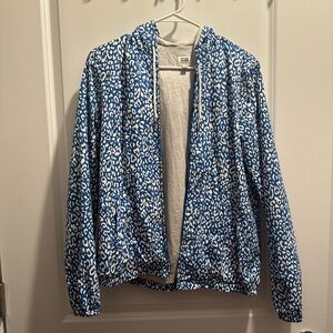 Obey Blue Leopard Print Jacket